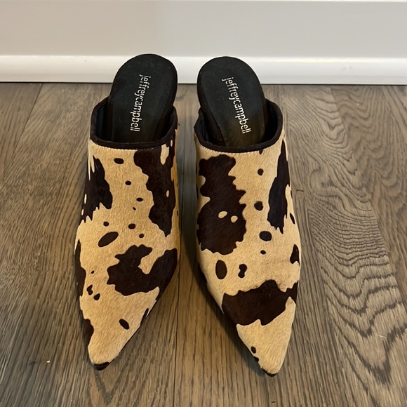 Jeffrey Campbell Calf Hair Heel Mules - Picture 2 of 7